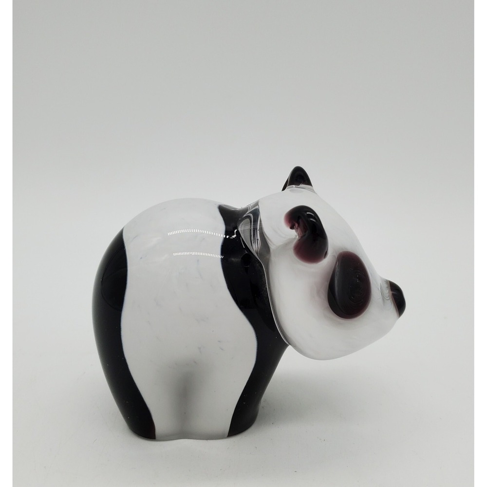 Vintage Wedgewood Art Glass Panda Vintage Bear Sculpture Paperweight